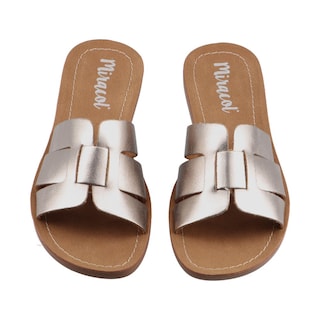 Foto 6 | Sandalia Mujer Miracol By Mama Lola 10402 Inox Sandalia Piso Casual Dama Talla 22 A 27 E