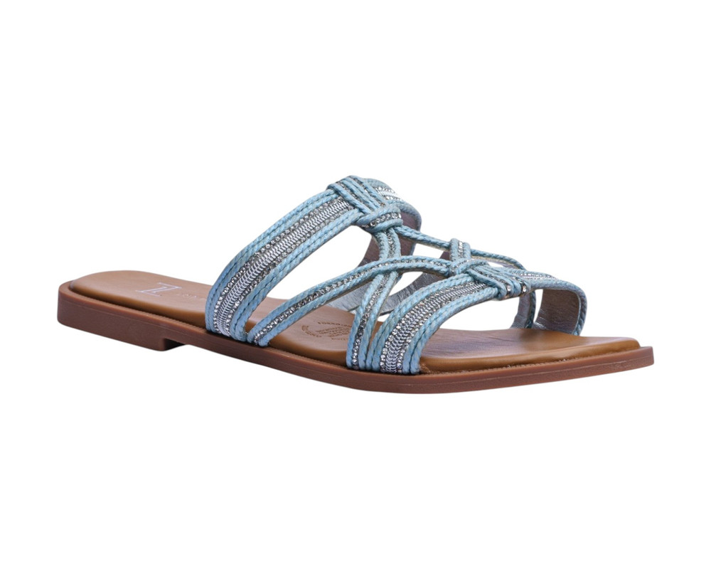 Foto 2 pulgar | Sandalia Piso Para Mujer Lob Footwear Textile Azul 91805475