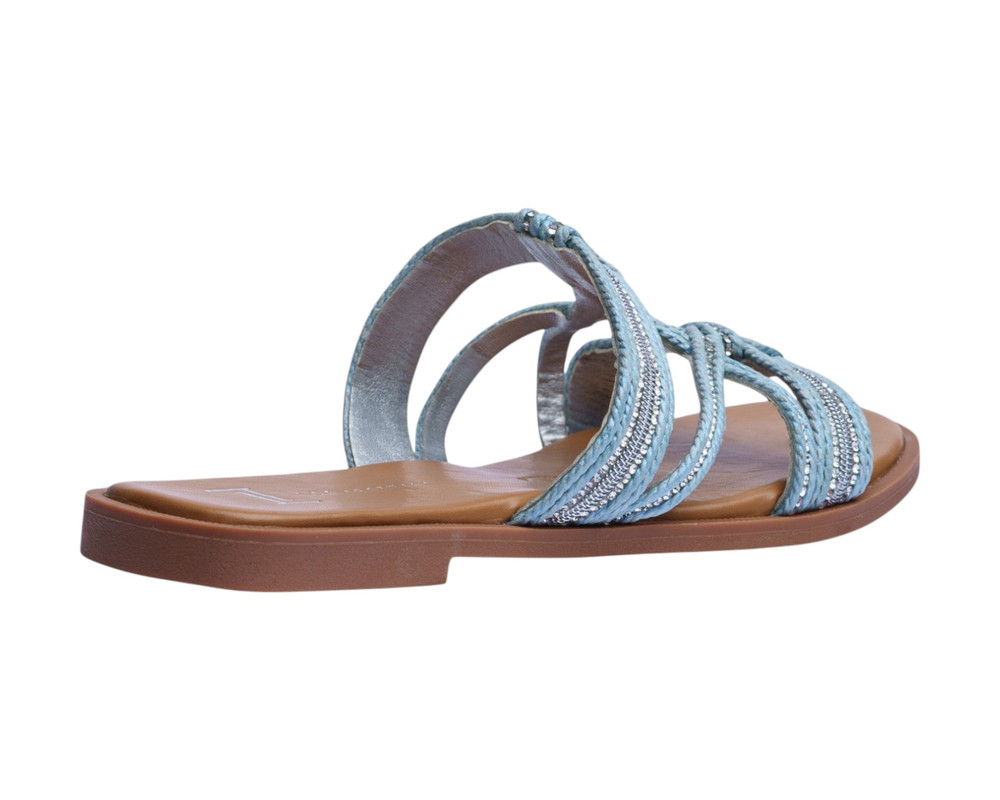 Foto 4 pulgar | Sandalia Piso Para Mujer Lob Footwear Textile Azul 91805475