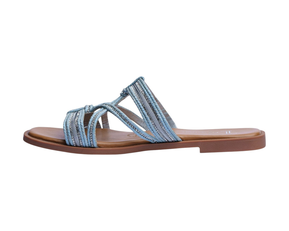 Foto 6 pulgar | Sandalia Piso Para Mujer Lob Footwear Textile Azul 91805475