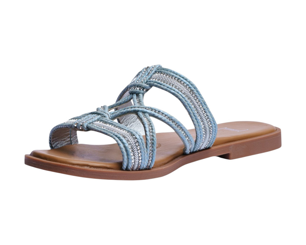 Foto 7 pulgar | Sandalia Piso Para Mujer Lob Footwear Textile Azul 91805475