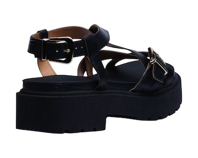 Foto 3 | Sandalia Piso Para Mujer Lob Footwear Napa Turim Negro 86805082