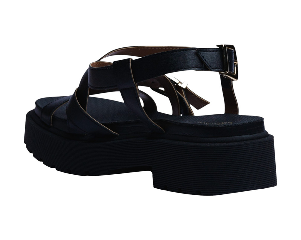 Foto 5 pulgar | Sandalia Piso Para Mujer Lob Footwear Napa Turim Negro 86805082