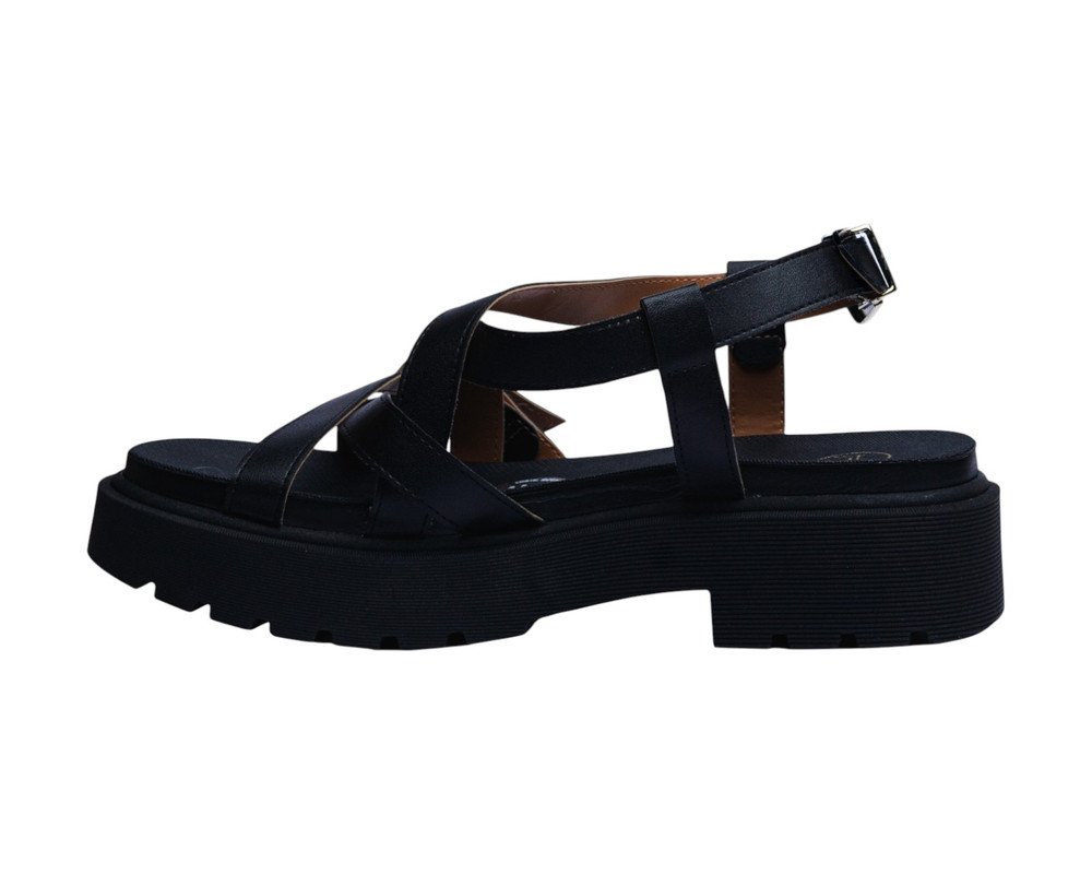 Foto 6 pulgar | Sandalia Piso Para Mujer Lob Footwear Napa Turim Negro 86805082