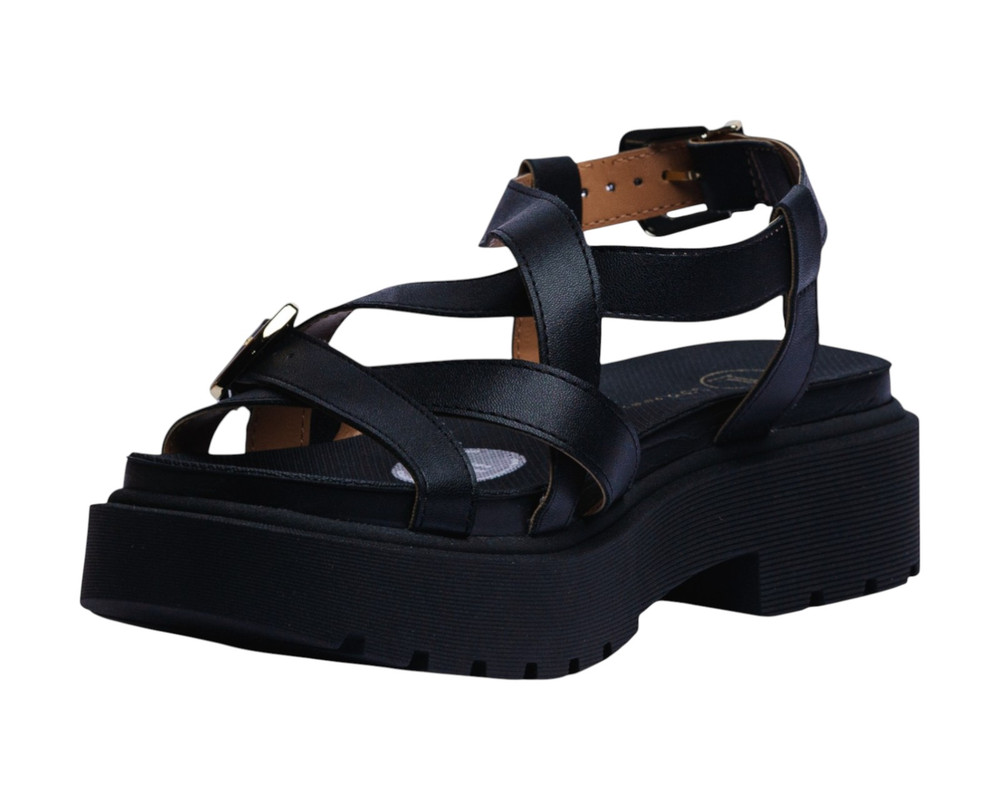 Foto 7 pulgar | Sandalia Piso Para Mujer Lob Footwear Napa Turim Negro 86805082