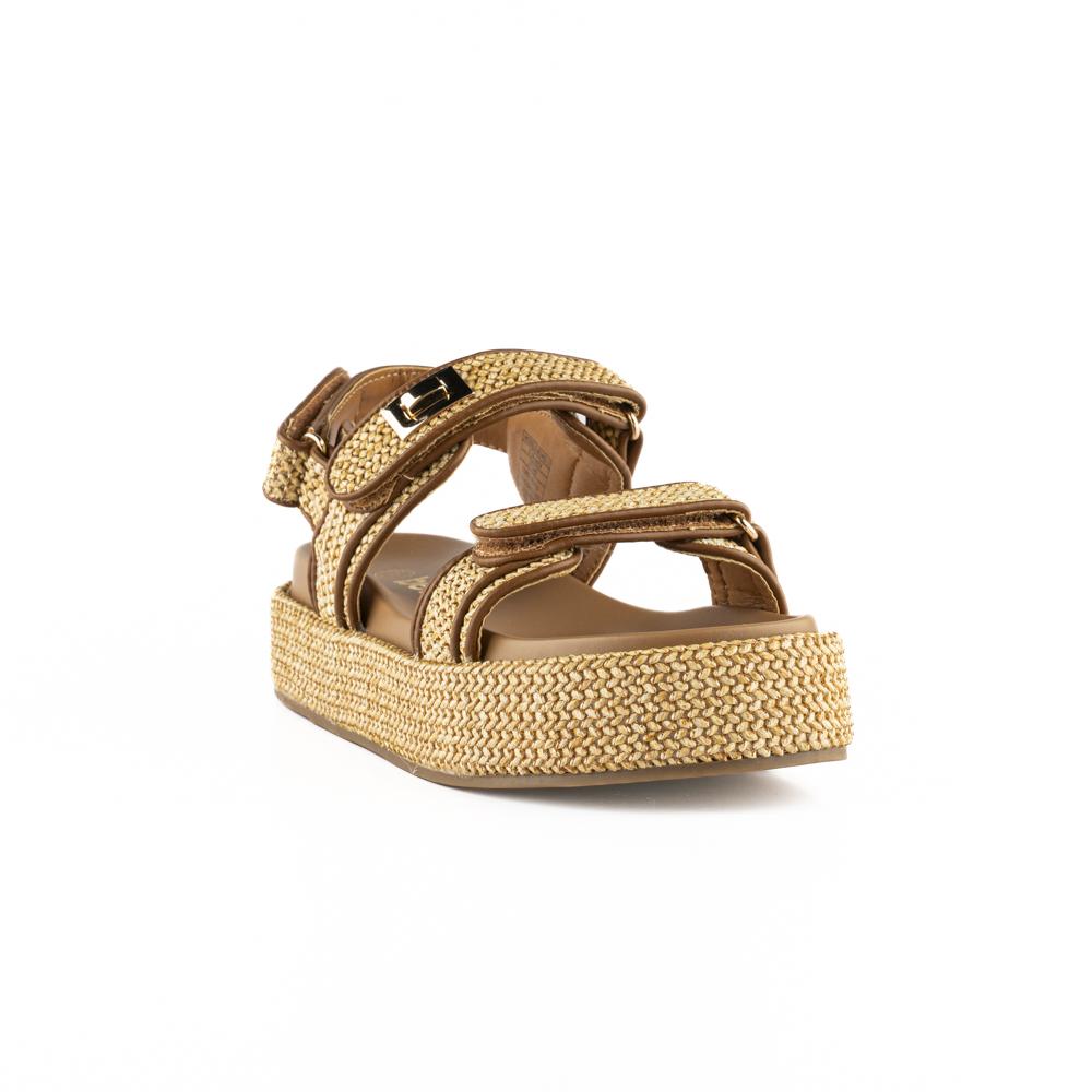 Foto 4 pulgar | Sandalia Plataforma Yute Casual Hebilla Para Dama Walki Giorgia Beige