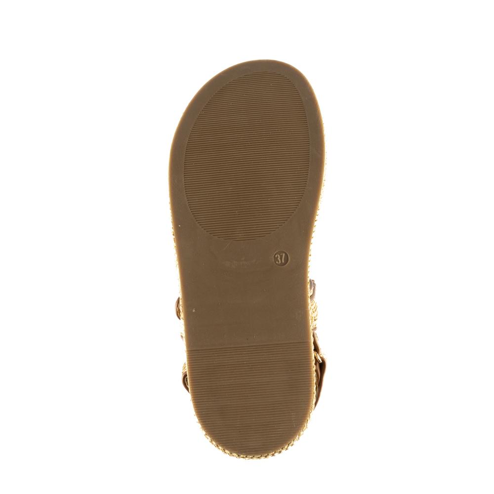 Foto 5 pulgar | Sandalia Plataforma Yute Casual Hebilla Para Dama Walki Giorgia Beige