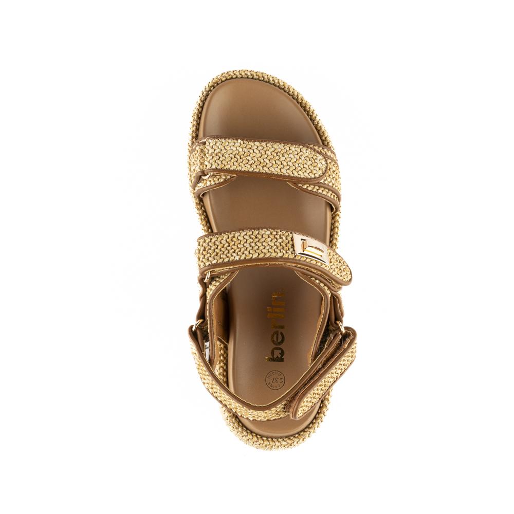Foto 6 pulgar | Sandalia Plataforma Yute Casual Hebilla Para Dama Walki Giorgia Beige