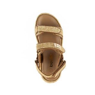 Foto 5 | Sandalia Plataforma Yute Casual Hebilla Para Dama Walki Giorgia Beige