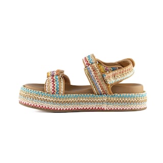 Foto 2 | Sandalia Plataforma Yute Casual Hebilla Para Dama Walki Giorgia Multicolor