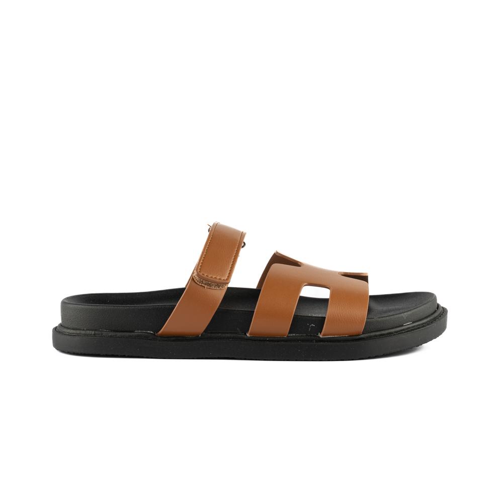 Sandalia Tiras Hebilla Casual Moda Para Mujer Walki Francia Cafe