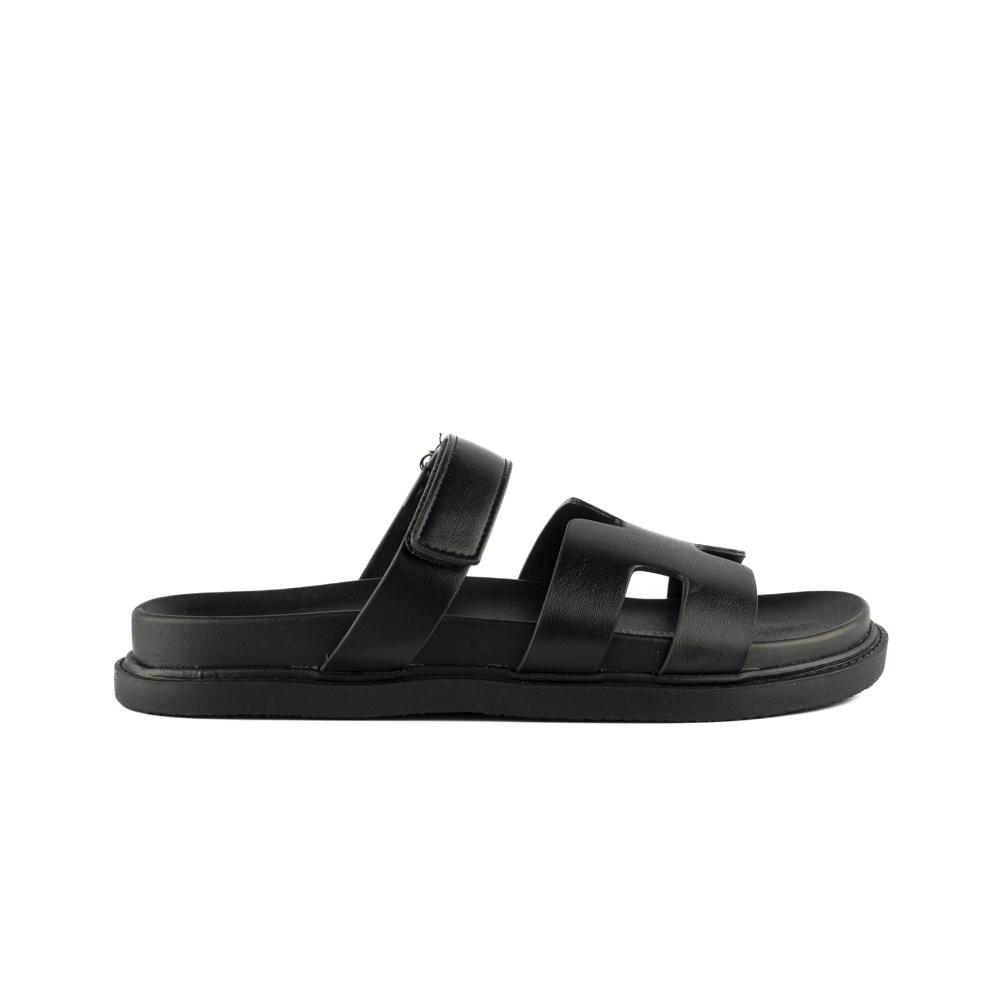 Sandalia Tiras Hebilla Casual Moda Para Mujer Walki Francia Negro