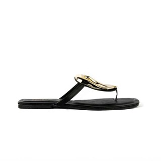 Foto 1 | Sandalia Hebilla Flat Casual Moda Para Mujer Walki Briseida Negro