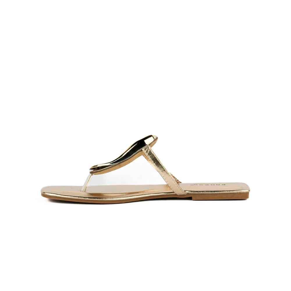 Foto 3 | Sandalia Hebilla Flat Casual Moda Para Mujer Walki Briseida Dorado