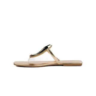 Foto 3 | Sandalia Hebilla Flat Casual Moda Para Mujer Walki Briseida Dorado