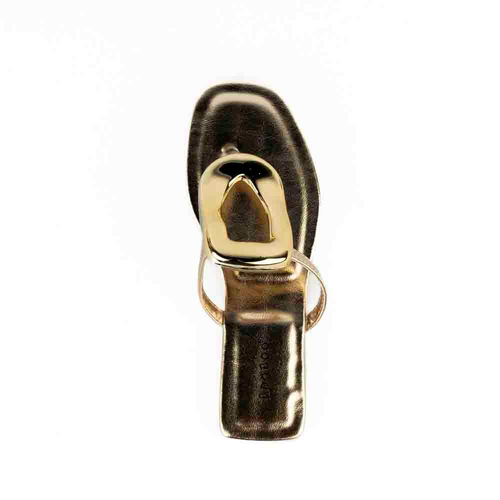 Foto 4 | Sandalia Hebilla Flat Casual Moda Para Mujer Walki Briseida Dorado