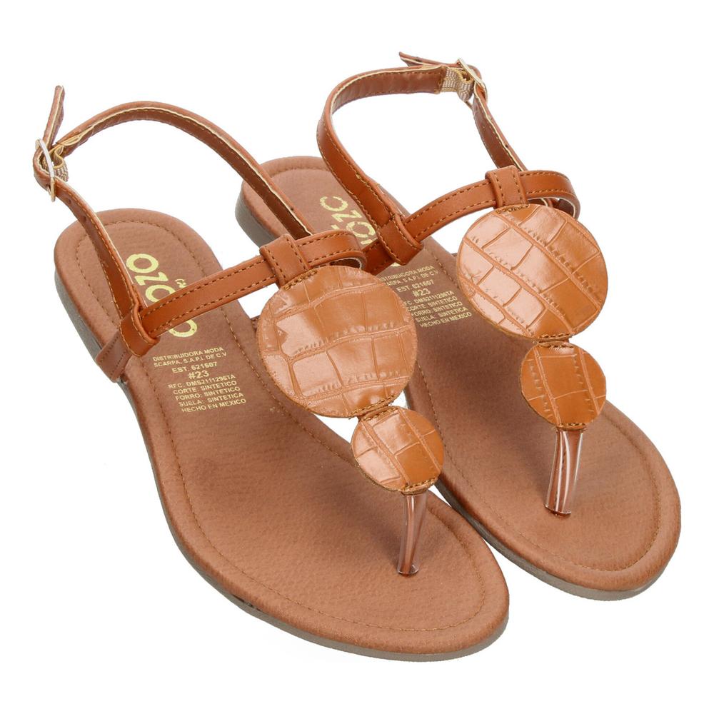 Foto 4 pulgar | Sandalias Ozono Cafe Para Mujer [ozo2929] Cafe
