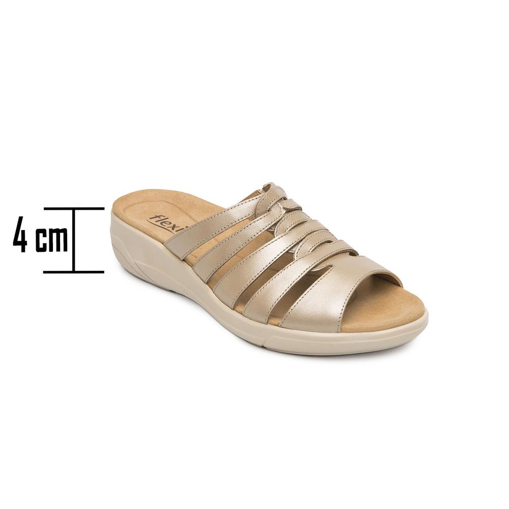 Foto 3 pulgar | Sandalias Flexi Dorado Para Mujer [fff3767] Dorado