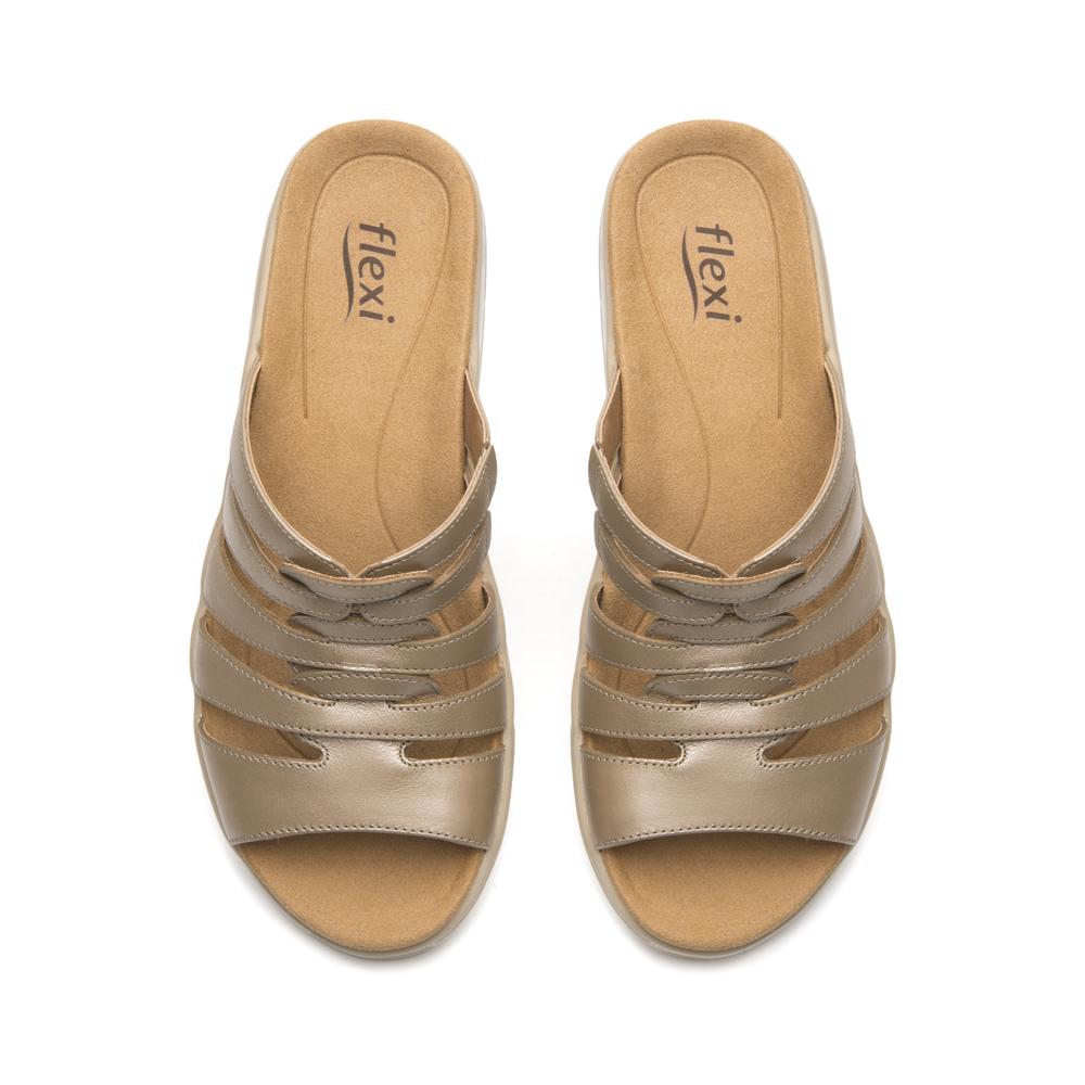 Foto 8 pulgar | Sandalias Flexi Dorado Para Mujer [fff3767] Dorado