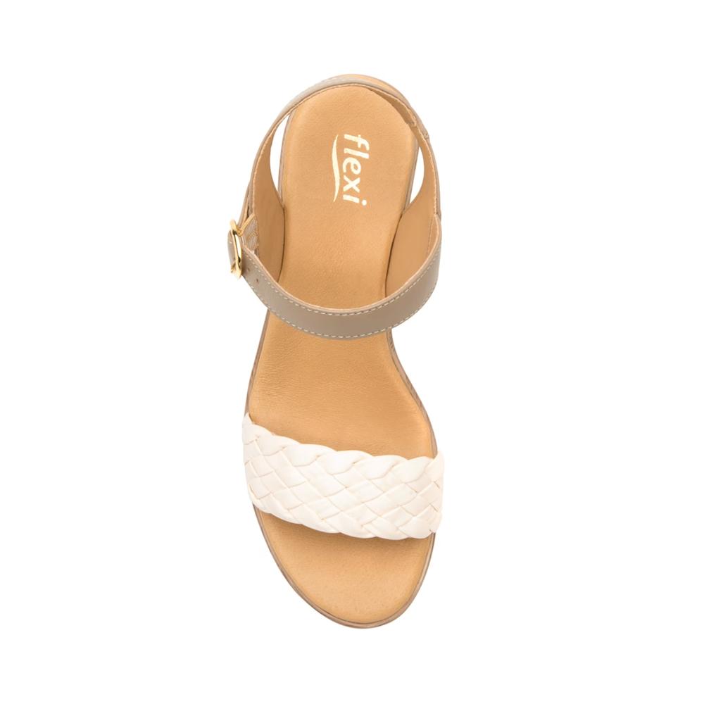 Foto 8 pulgar | Sandalias Flexi Beige Para Mujer [fff3529] Beige
