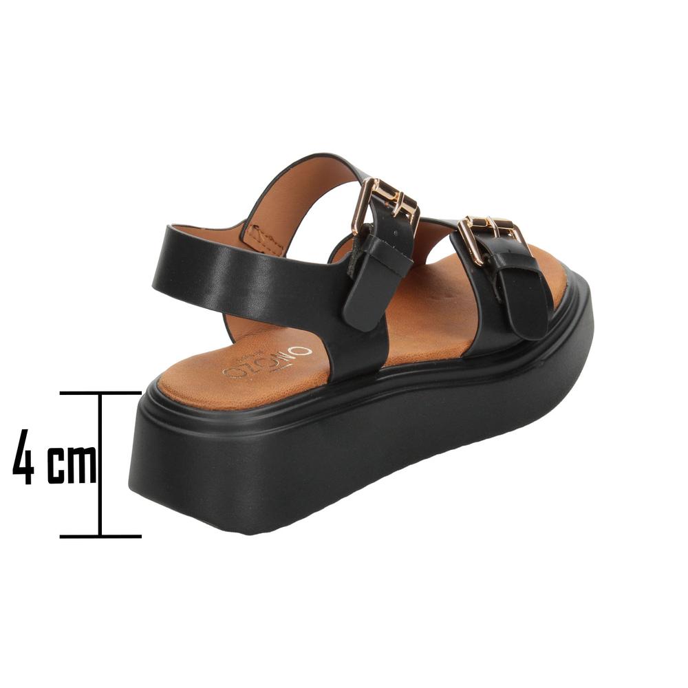 Foto 4 pulgar | Sandalias Ozono Negro Para Mujer [ozo2975] Negro