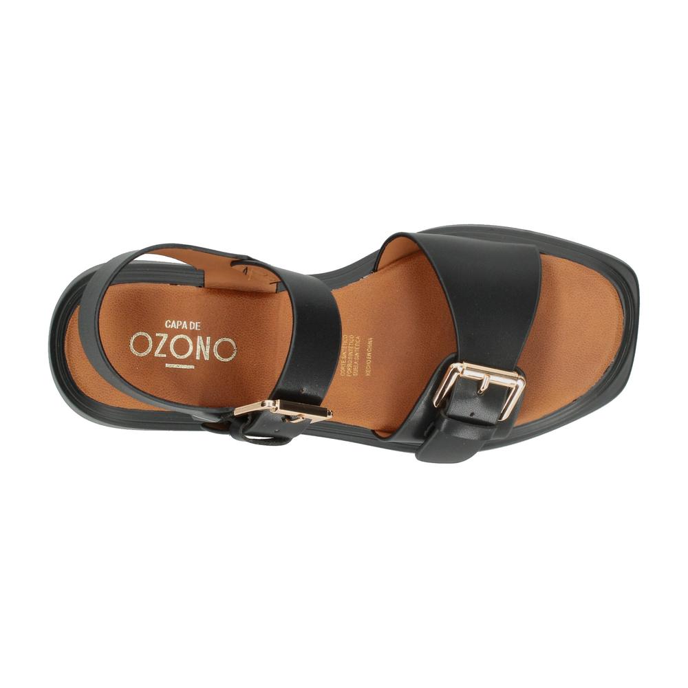 Foto 9 pulgar | Sandalias Ozono Negro Para Mujer [ozo2975] Negro