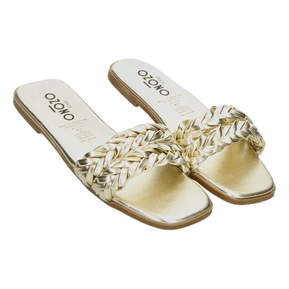 Foto 4 pulgar | Sandalias Ozono Dorado Para Mujer [ozo2919] Dorado