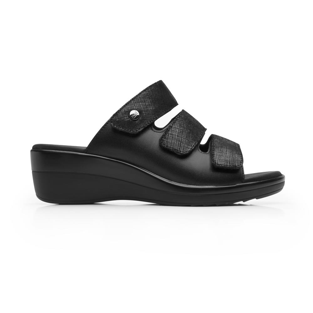 Sandalias Flexi Negro Para Mujer [fff3749] Negro