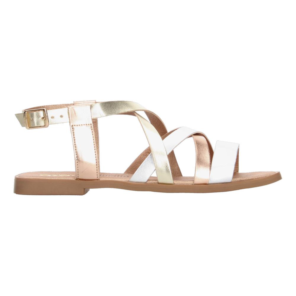 Foto 2 pulgar | Sandalias Ozono Dorado Para Mujer [ozo2918] Plateado