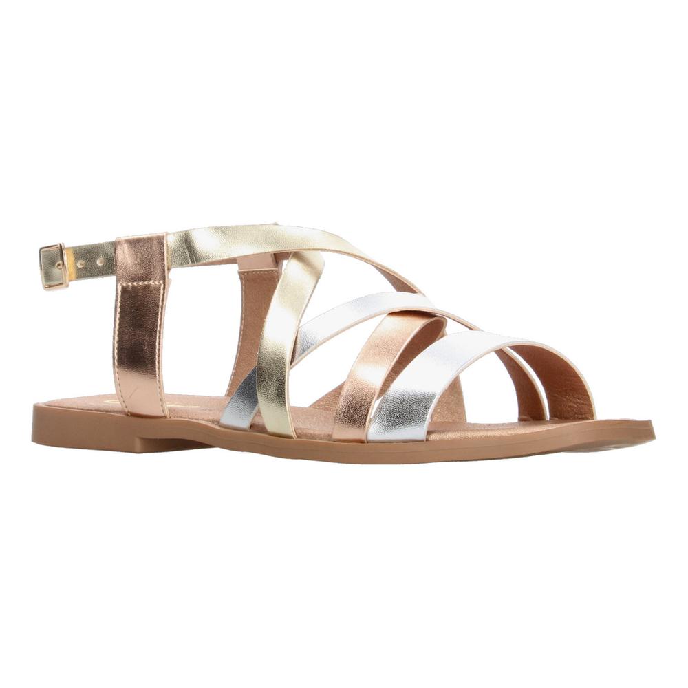 Foto 3 pulgar | Sandalias Ozono Dorado Para Mujer [ozo2918] Plateado