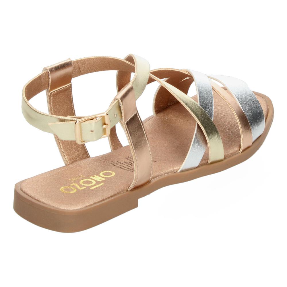 Foto 4 pulgar | Sandalias Ozono Dorado Para Mujer [ozo2918] Plateado