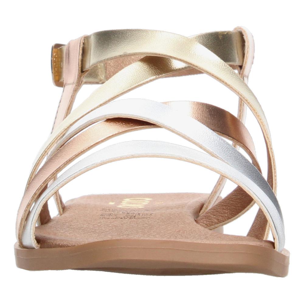 Foto 6 | Sandalias Ozono Dorado Para Mujer [ozo2918] Plateado
