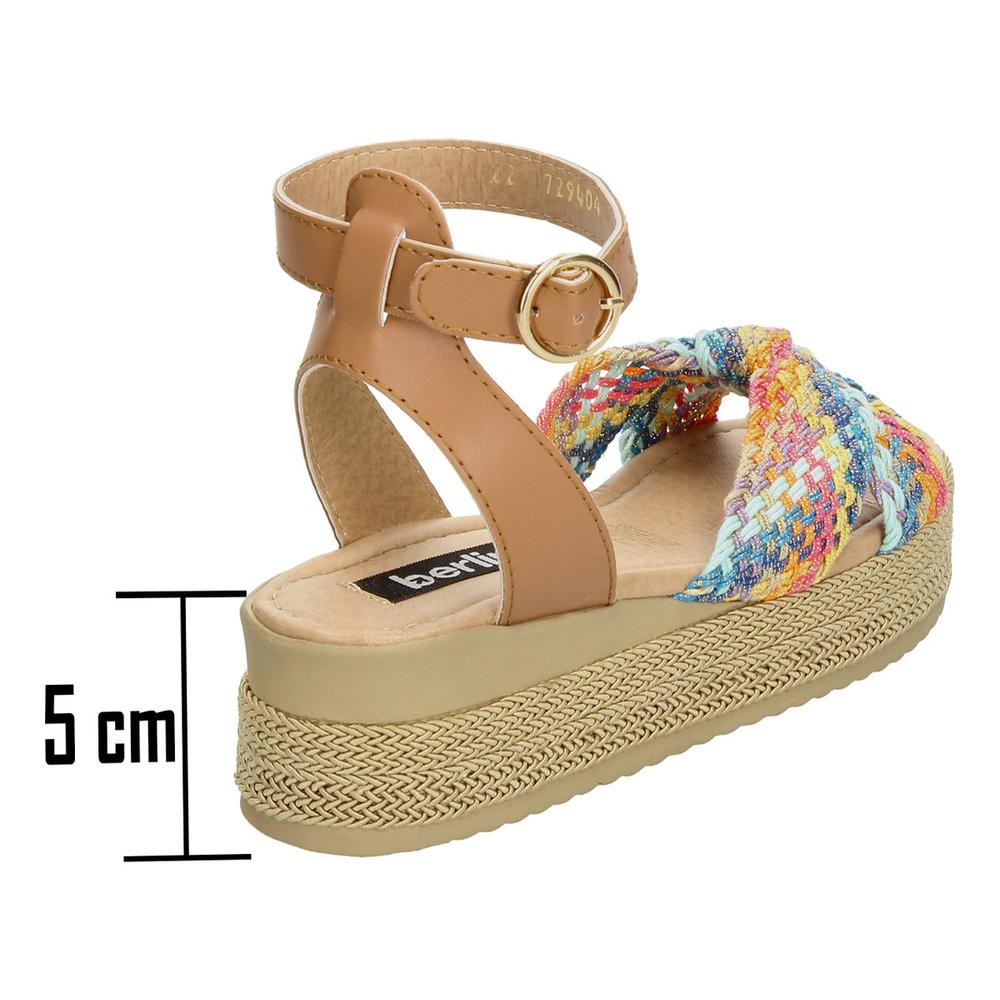 Foto 4 pulgar | Sandalias Berlin Multicolor Para Mujer [bli119] Cafe