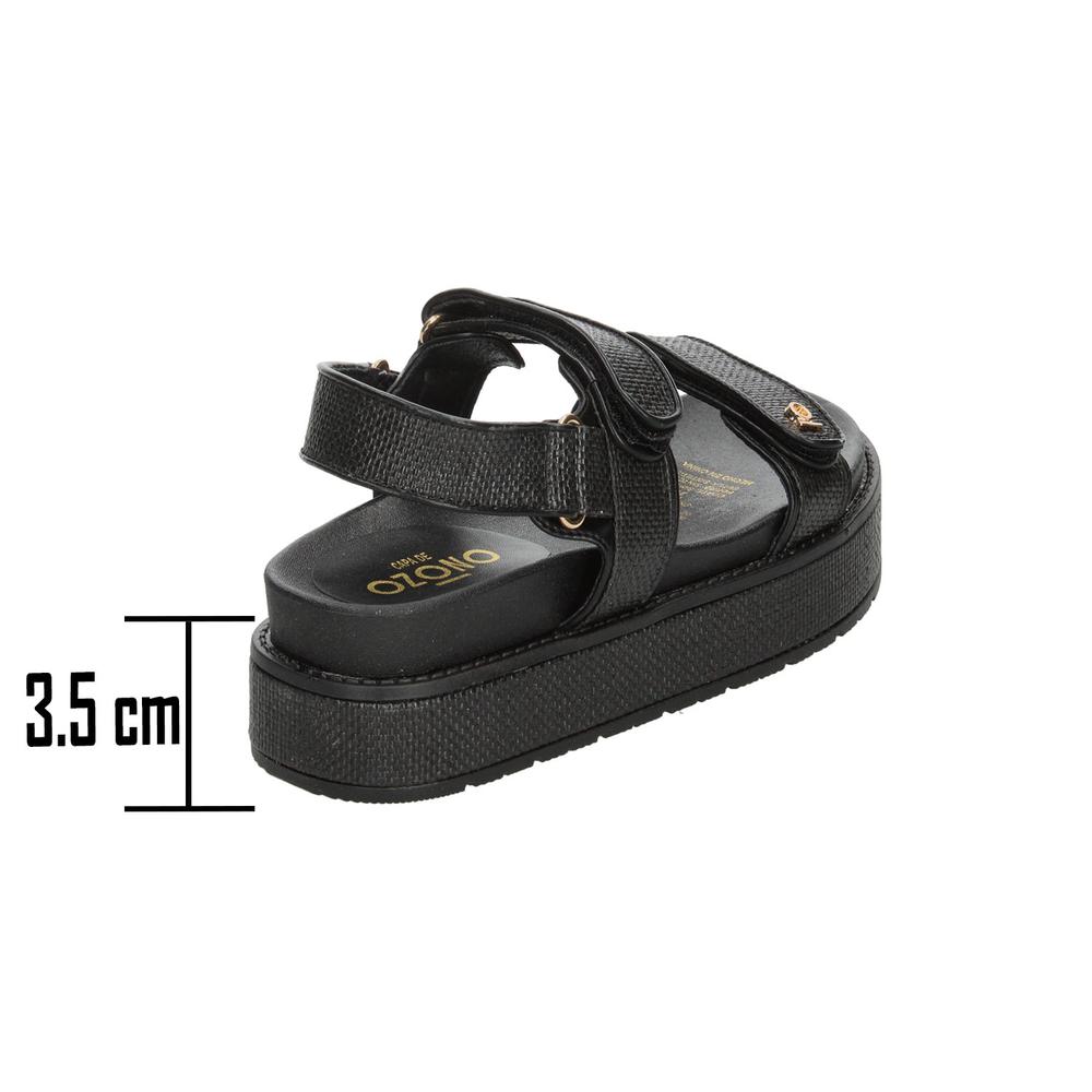 Foto 4 pulgar | Sandalias Ozono Negro Para Mujer [ozo2976] Negro
