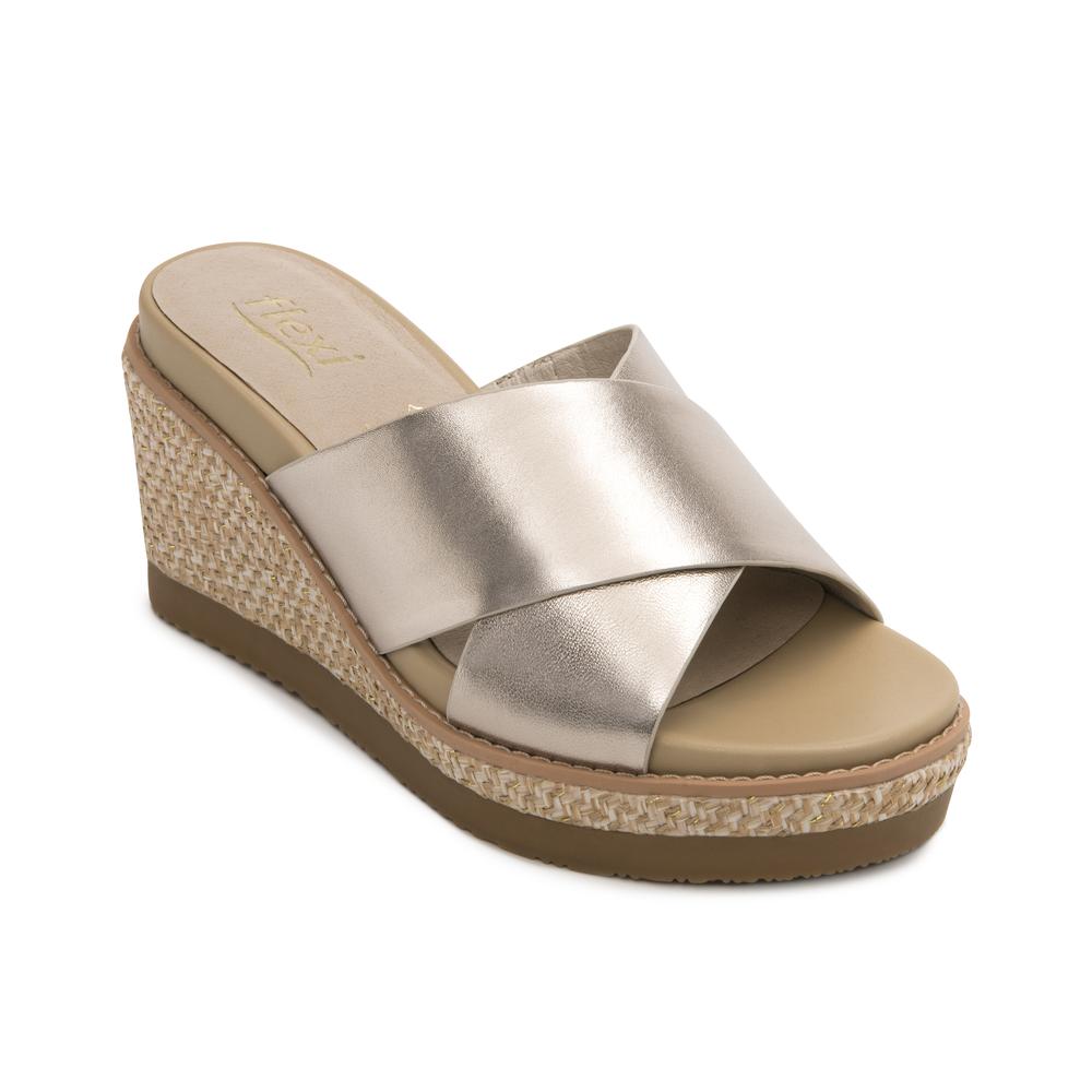 Foto 3 pulgar | Sandalias Flexi Dorado Para Mujer [fff3778] Dorado