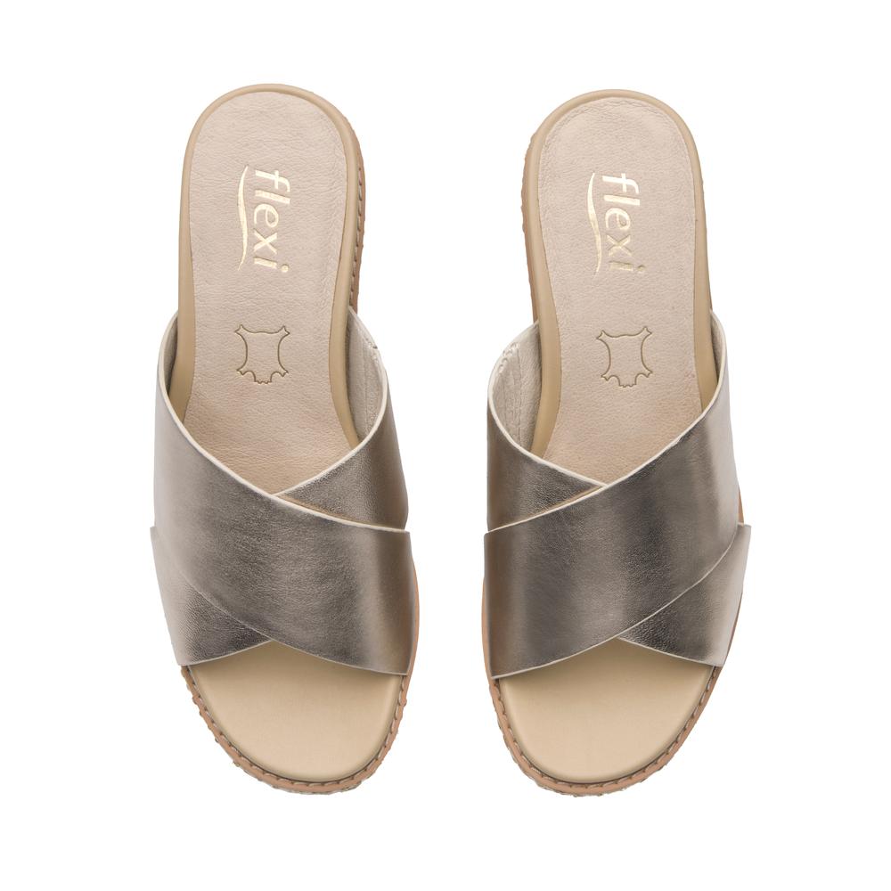 Foto 8 pulgar | Sandalias Flexi Dorado Para Mujer [fff3778] Dorado