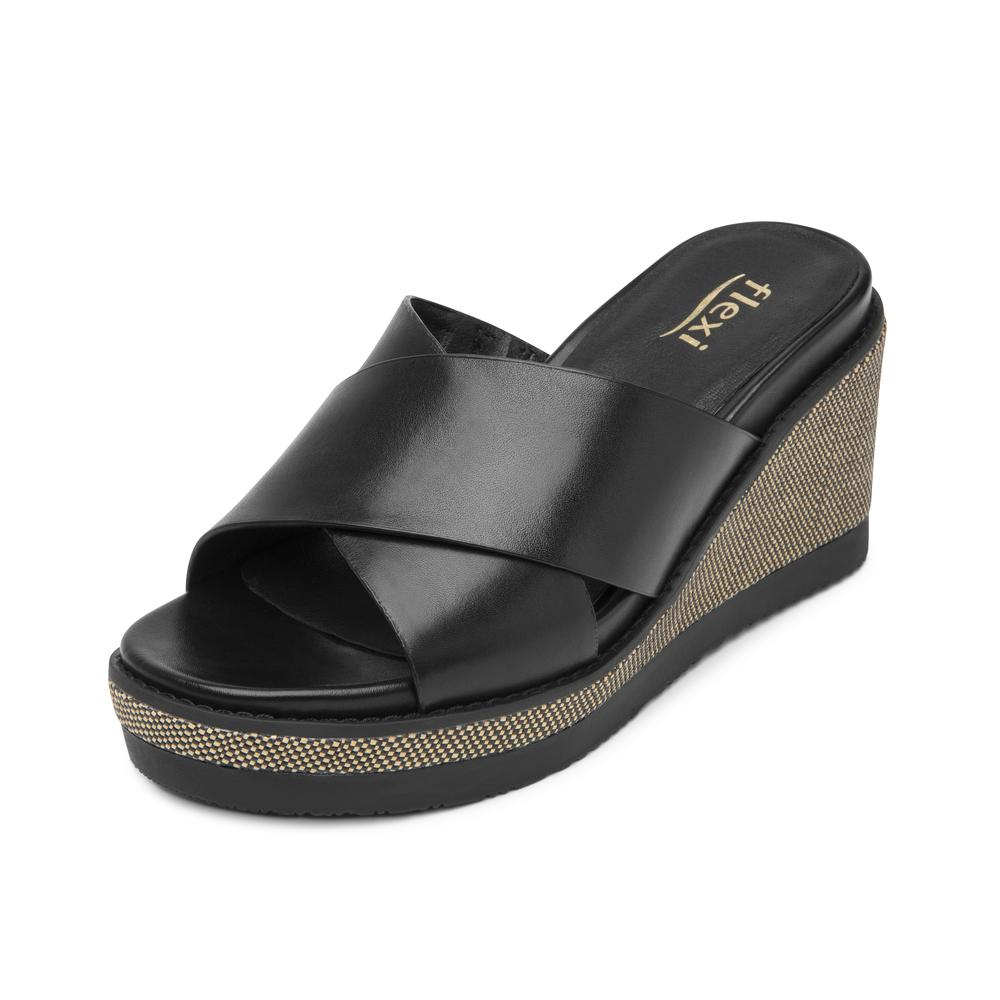 Foto 4 pulgar | Sandalias Flexi Negro Para Mujer [fff3777] Negro