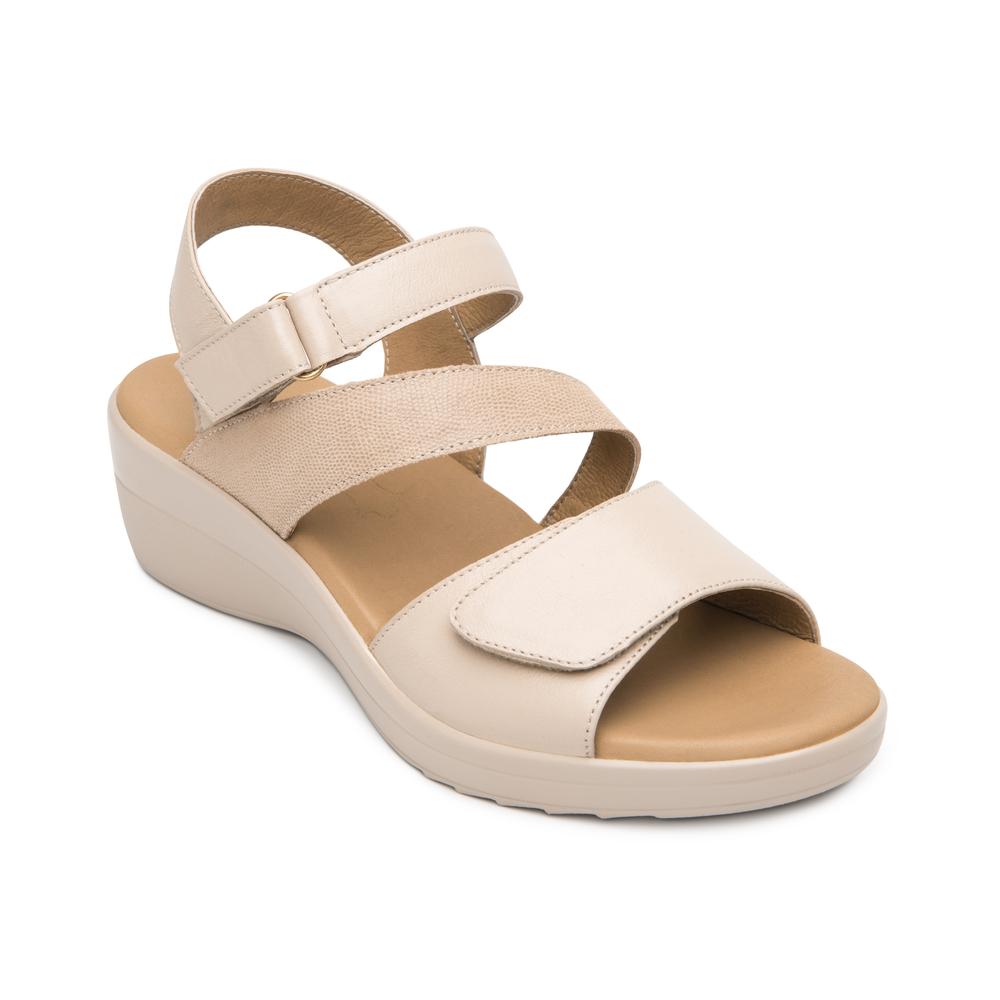 Foto 3 pulgar | Sandalias Flexi Beige Para Mujer [fff3750] Beige