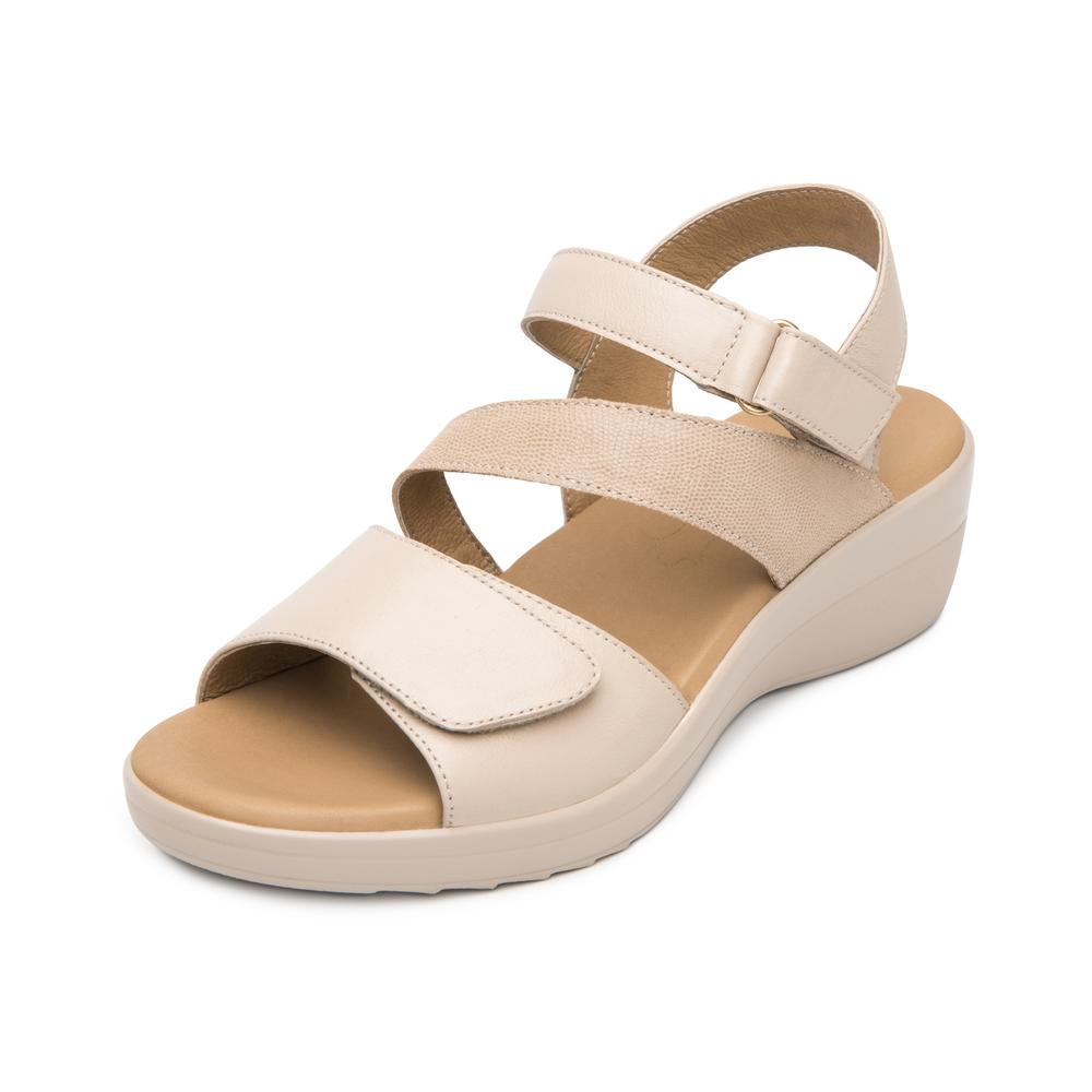 Foto 4 pulgar | Sandalias Flexi Beige Para Mujer [fff3750] Beige
