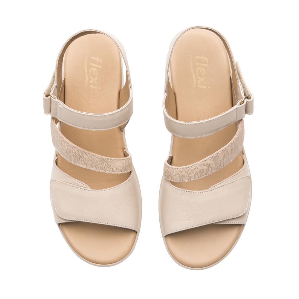 Foto 8 pulgar | Sandalias Flexi Beige Para Mujer [fff3750] Beige