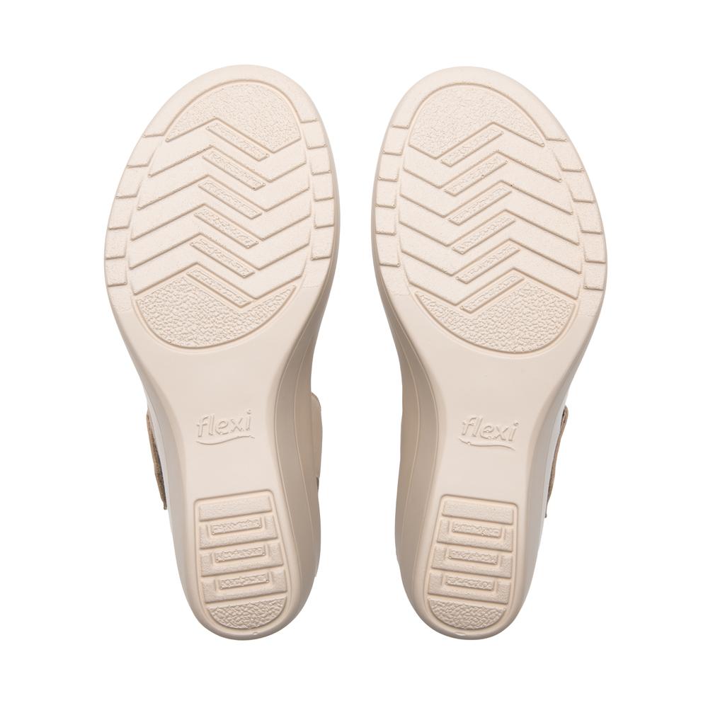 Foto 9 pulgar | Sandalias Flexi Beige Para Mujer [fff3750] Beige