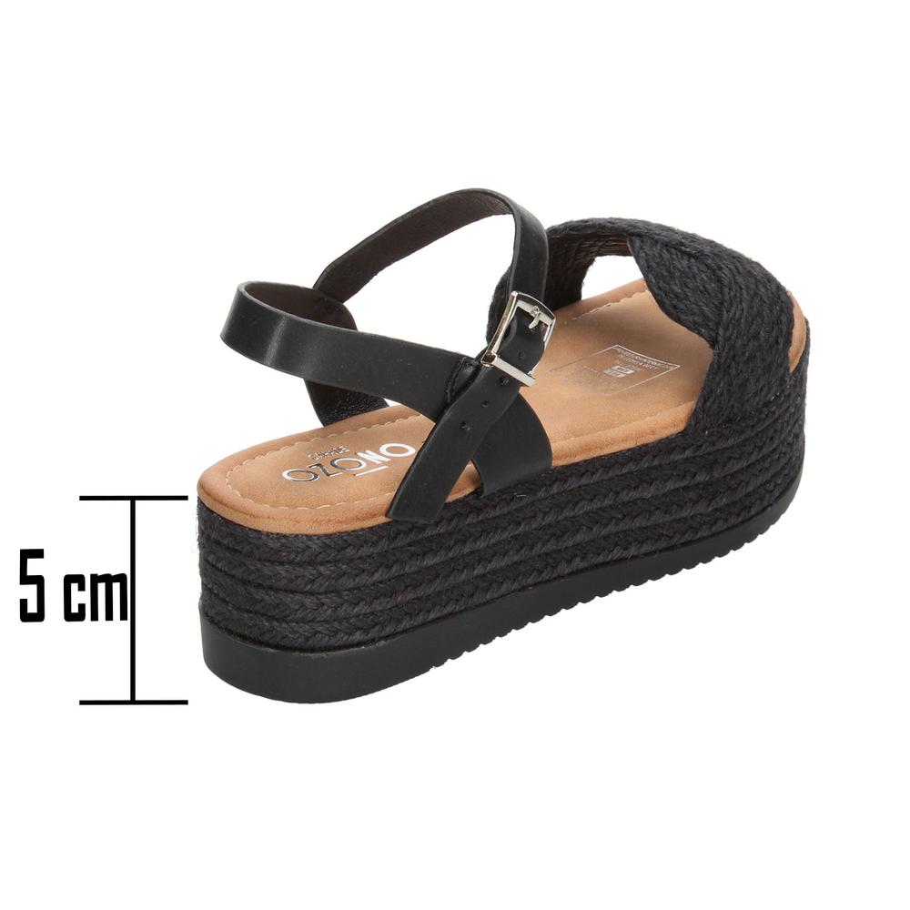 Foto 4 pulgar | Sandalias Ozono Negro Para Mujer [ozo2980] Negro