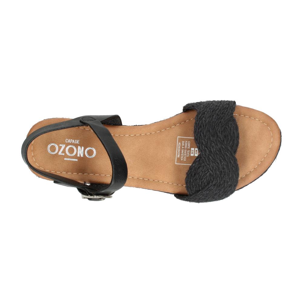 Foto 8 | Sandalias Ozono Negro Para Mujer [ozo2980] Negro