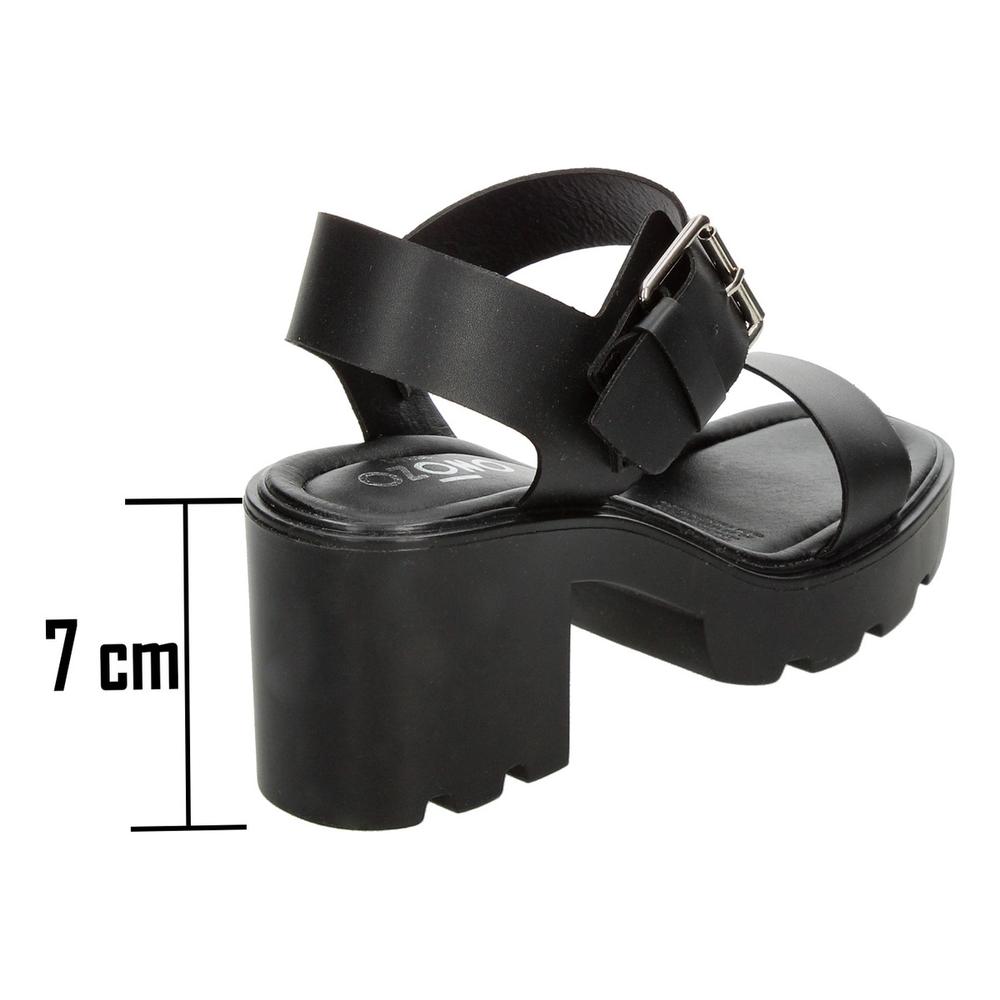Foto 4 pulgar | Sandalias Ozono Negro Para Mujer [ozo2927] Negro