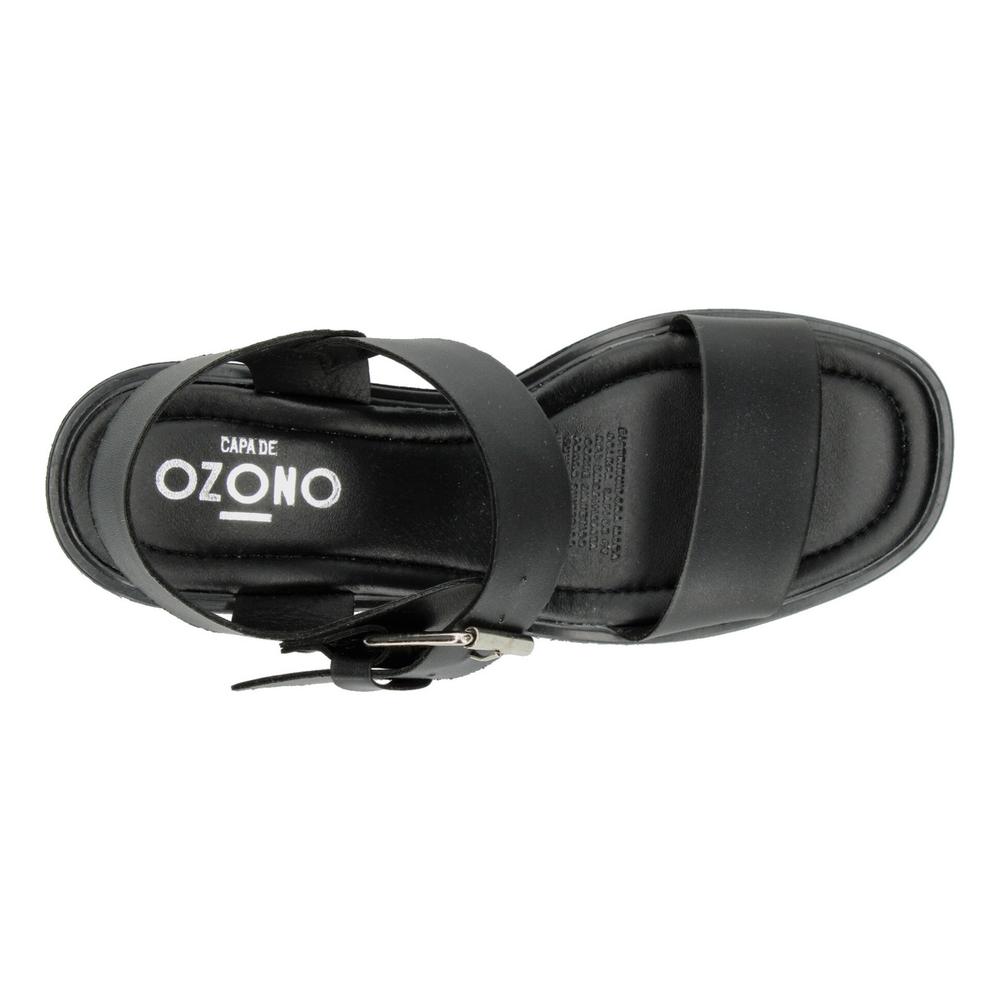 Foto 9 pulgar | Sandalias Ozono Negro Para Mujer [ozo2927] Negro