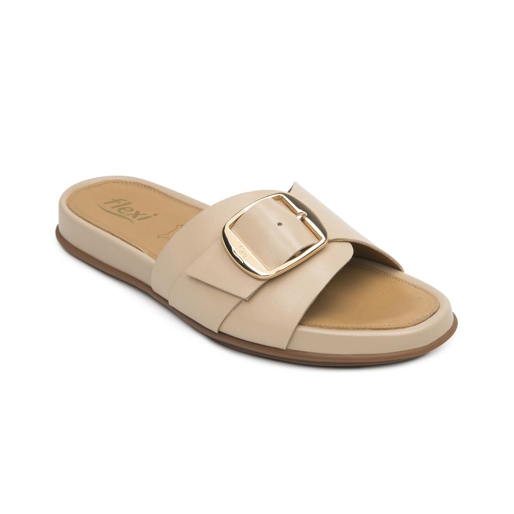 Foto 3 pulgar | Sandalias Flexi Crema Para Mujer [fff3764] Beige