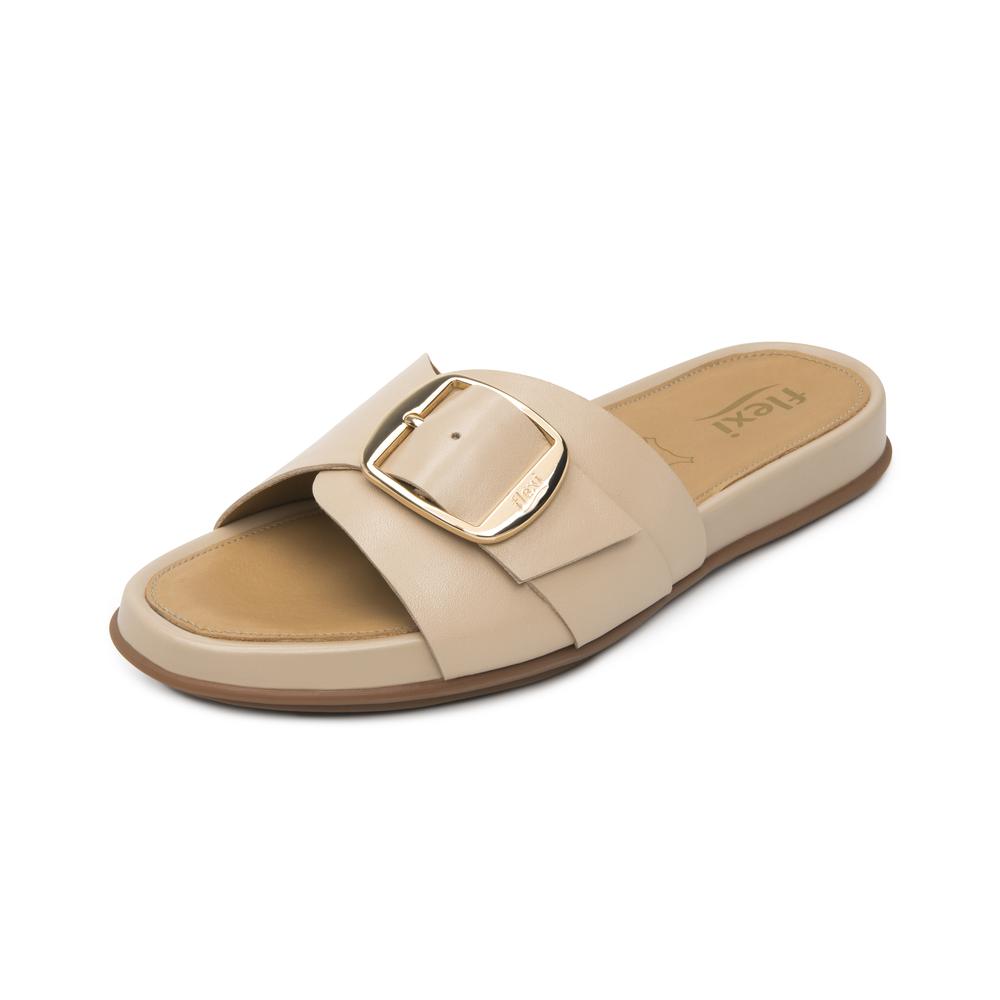 Foto 4 pulgar | Sandalias Flexi Crema Para Mujer [fff3764] Beige