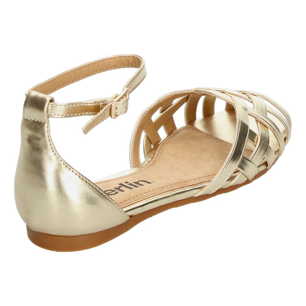 Foto 4 pulgar | Sandalias Berlin Dorado Para Mujer [bli107] Dorado
