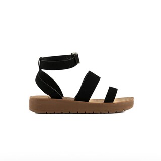 Foto 1 | Sandalia Confort Casual Romana Para Dama Walki Cassandra Negro