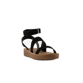 Foto 3 | Sandalia Confort Casual Romana Para Dama Walki Cassandra Negro